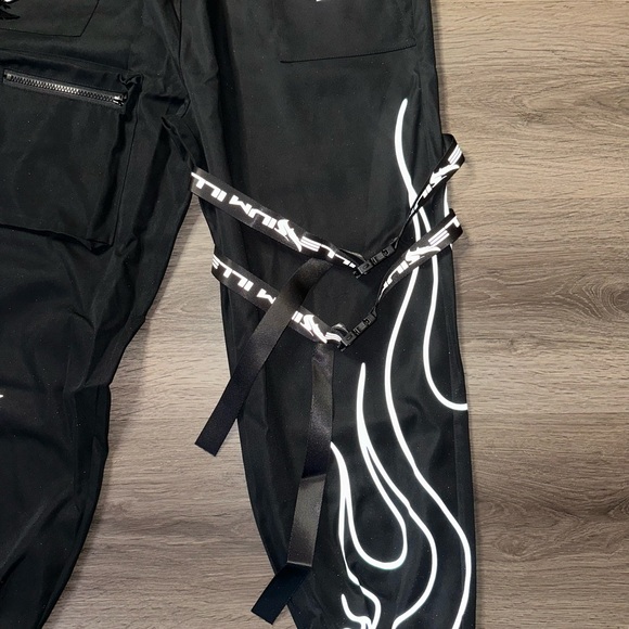 Illenium Reflective cargo pants I Heart Raves Sphere men’s XL - Picture 6 of 15